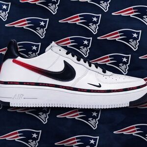 Nike Air Force 1 Ultra White with Black and Red, never worn